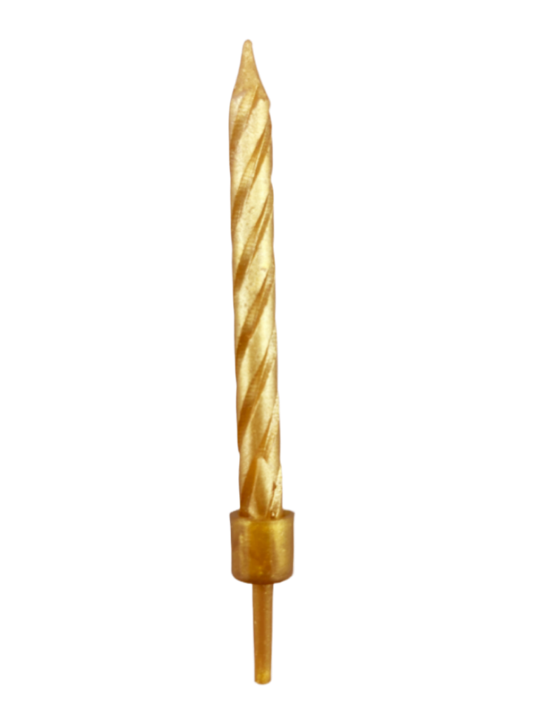 'Gouden' taartkaars met houder