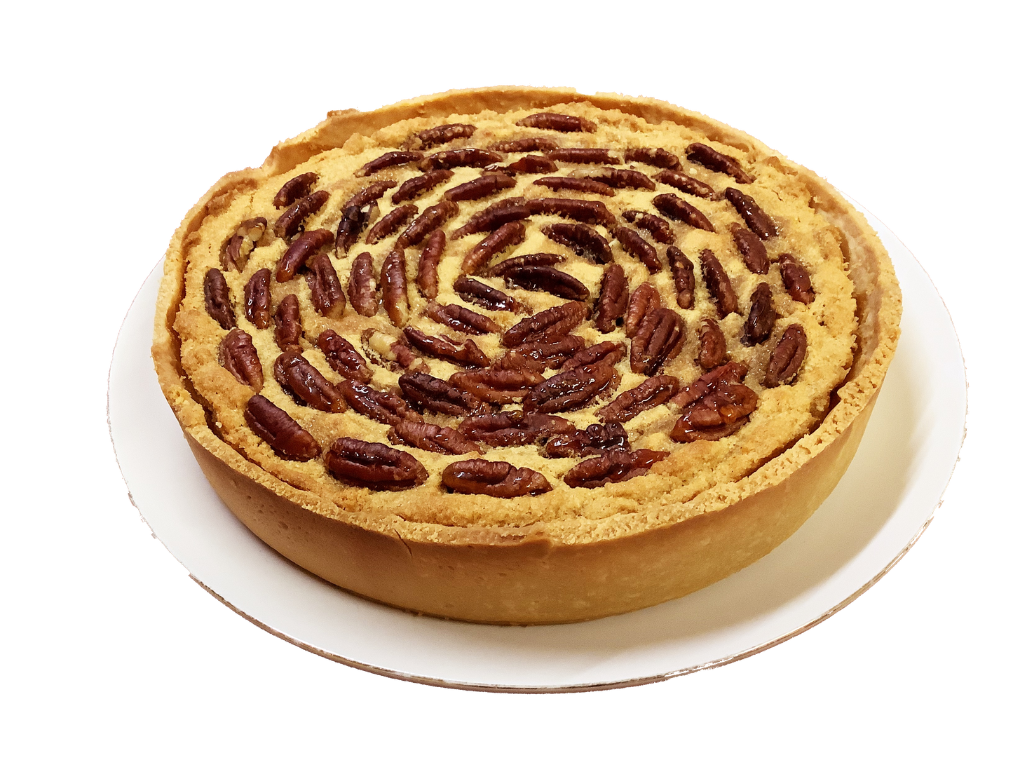 Frangipanetaart met cognac, pecannoten en honing