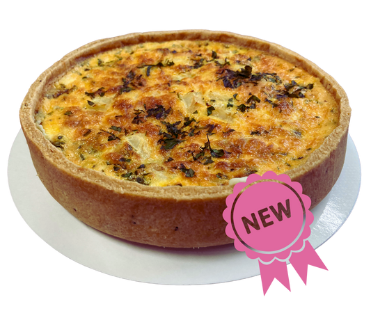 Quiche met knolselder en geitenkaas