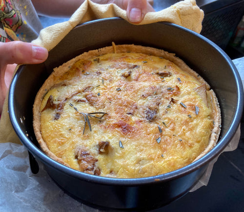 quiche met girolles