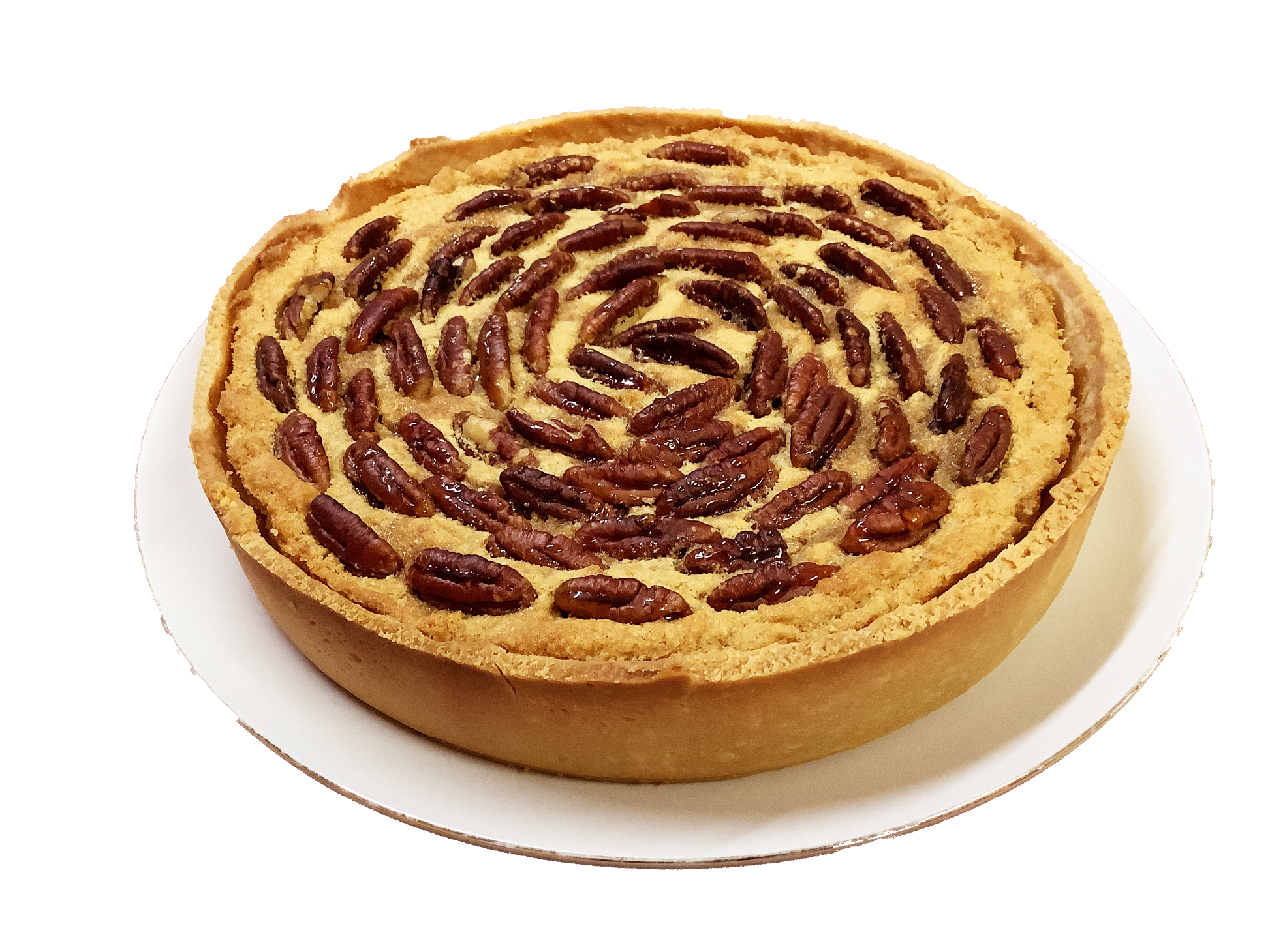 Frangipanetaart met cognac, pecannoten en honing
