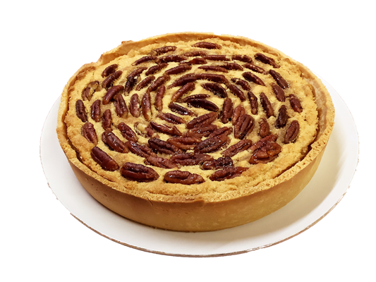 Frangipanetaart met cognac, pecannoten en honing